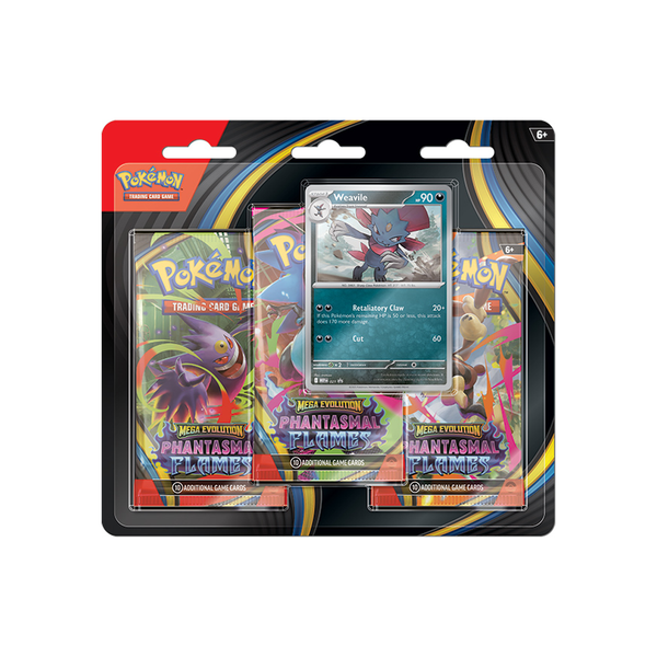 Pokemon TCG: Mega Evolution 02 Phantasmal Flames- 3-Booster Blister