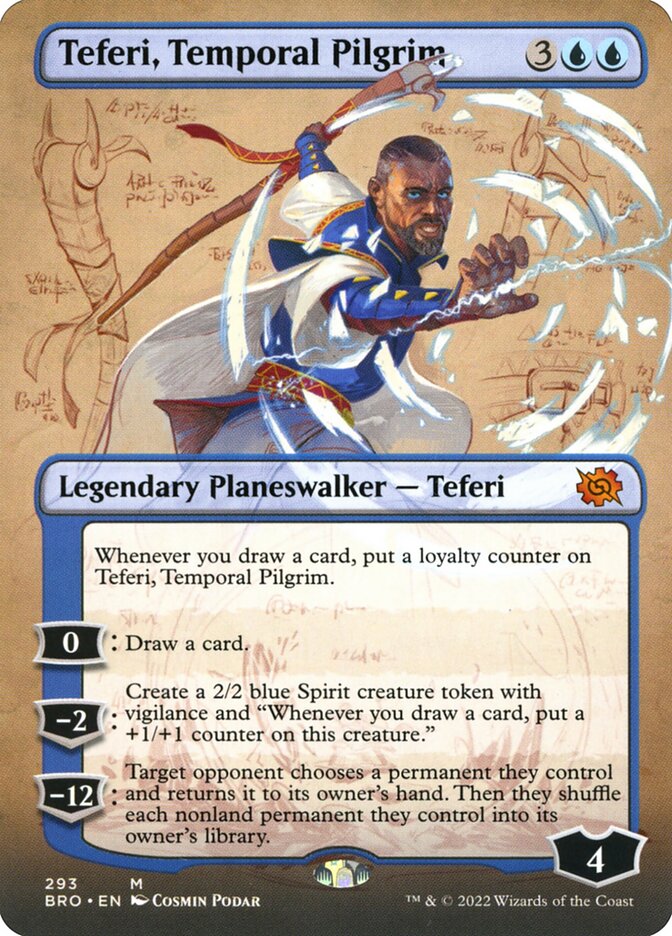 Teferi, Temporal Pilgrim (Borderless) - The Brothers' War (BRO) - FOIL